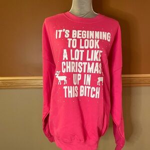 Gildan Pink Graphic Sweatshirt